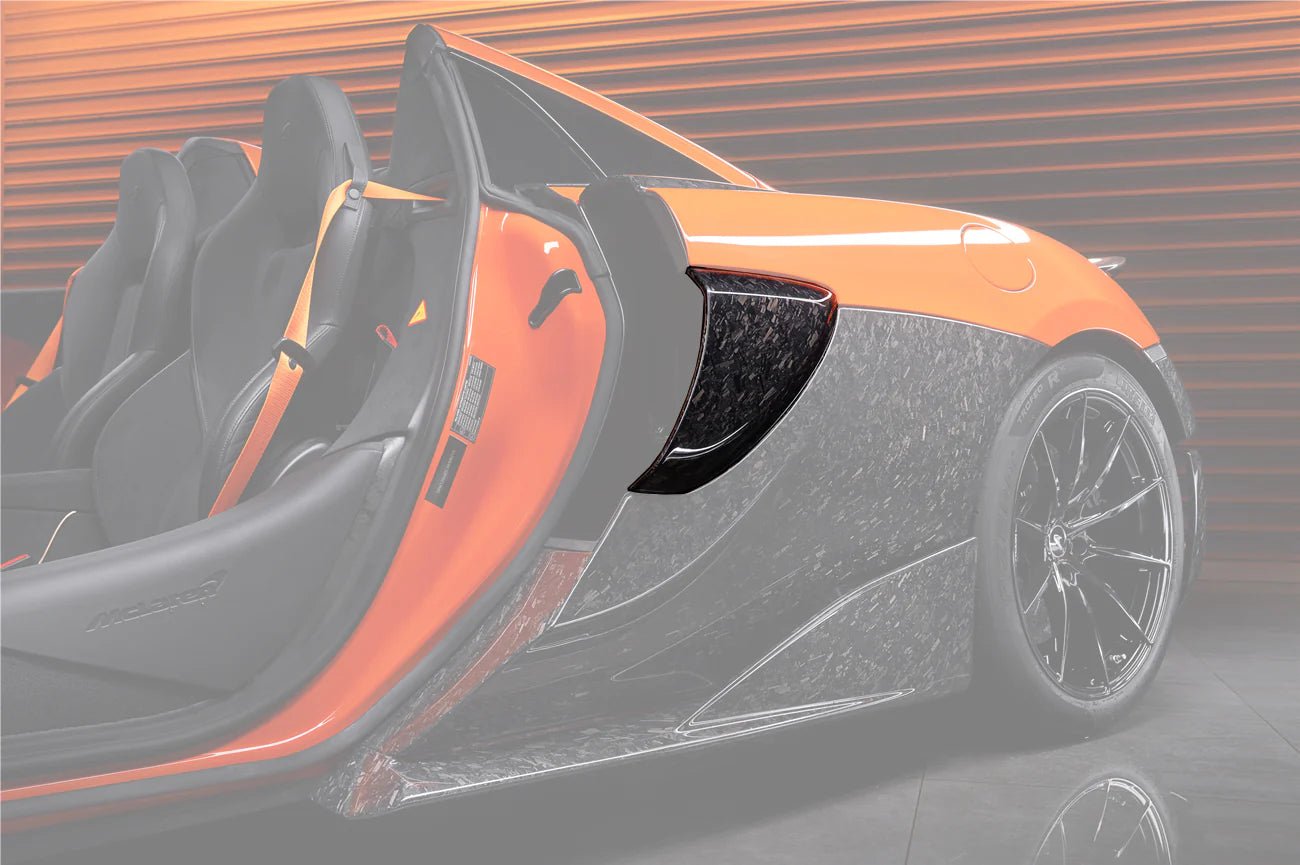 x2 Panneaux latéraux McLaren 600LT 2018 - 2021 en fibre de Carbone forgée (identique pour la mise à niveau 540C 570S) - KDMPARTS EUROPE TUNING STORE