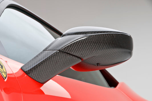 x2 pcs Coques de rétroviseurs latéraux pour Ferrari F458 Coupé Italia / Spider 2010 - 2014 en fibre de Carbone haute brillance - KDMPARTS EUROPE TUNING STORE