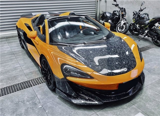 x2 Séparateurs latéraux de pare chocs avant pour McLaren 600LT 2018 - 2021 (identique pour la mise à niveau 540C 570S) en fibre de Carbone forgée - KDMPARTS EUROPE TUNING STORE
