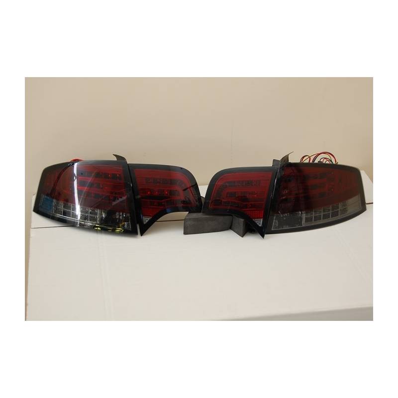 Feux Arrières Audi A4 05-08 4P Led Rouge Fumé Clignotant - KDMPARTS EUROPE TUNING STORE