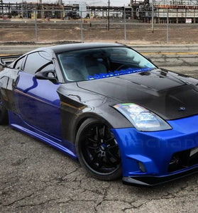 Jeu d'Ailettes Avant Style Blister Nissan 350Z Z33 2003-2008 en fibre de Carbone - KDMPARTS EUROPE TUNING STORE