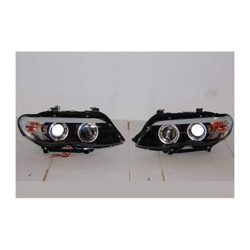 Jeu de Phare Avant Lumière De Jour BMW X5 '00-'03 Noir - KDMPARTS EUROPE TUNING STORE