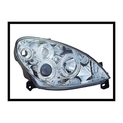 Jeu De Phares Avant Angel Eyes Pour Citroën Xsara 2000 Chromé - KDMPARTS EUROPE TUNING STORE
