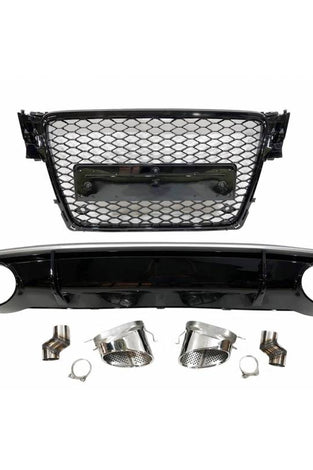 Kit De Carrosserie Audi A4 Look RS4 B8 2009-2012 - KDMPARTS EUROPE TUNING STORE
