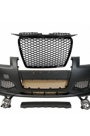 Pare Chocs Avant Audi A3 05-08 Look RS3 Black Phare Antibrouillard - KDMPARTS EUROPE TUNING STORE