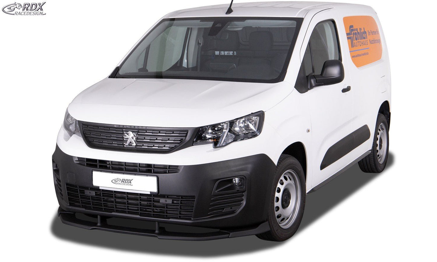 Spoiler avant RDX VARIO-X pour CITROEN Berlingo, PEUGEOT Partner & Rifter, OPEL Combo, TOYOTA ProAce City (Type E, 2018+) Séparateur de lèvre avant - KDMPARTS EUROPE TUNING STORE