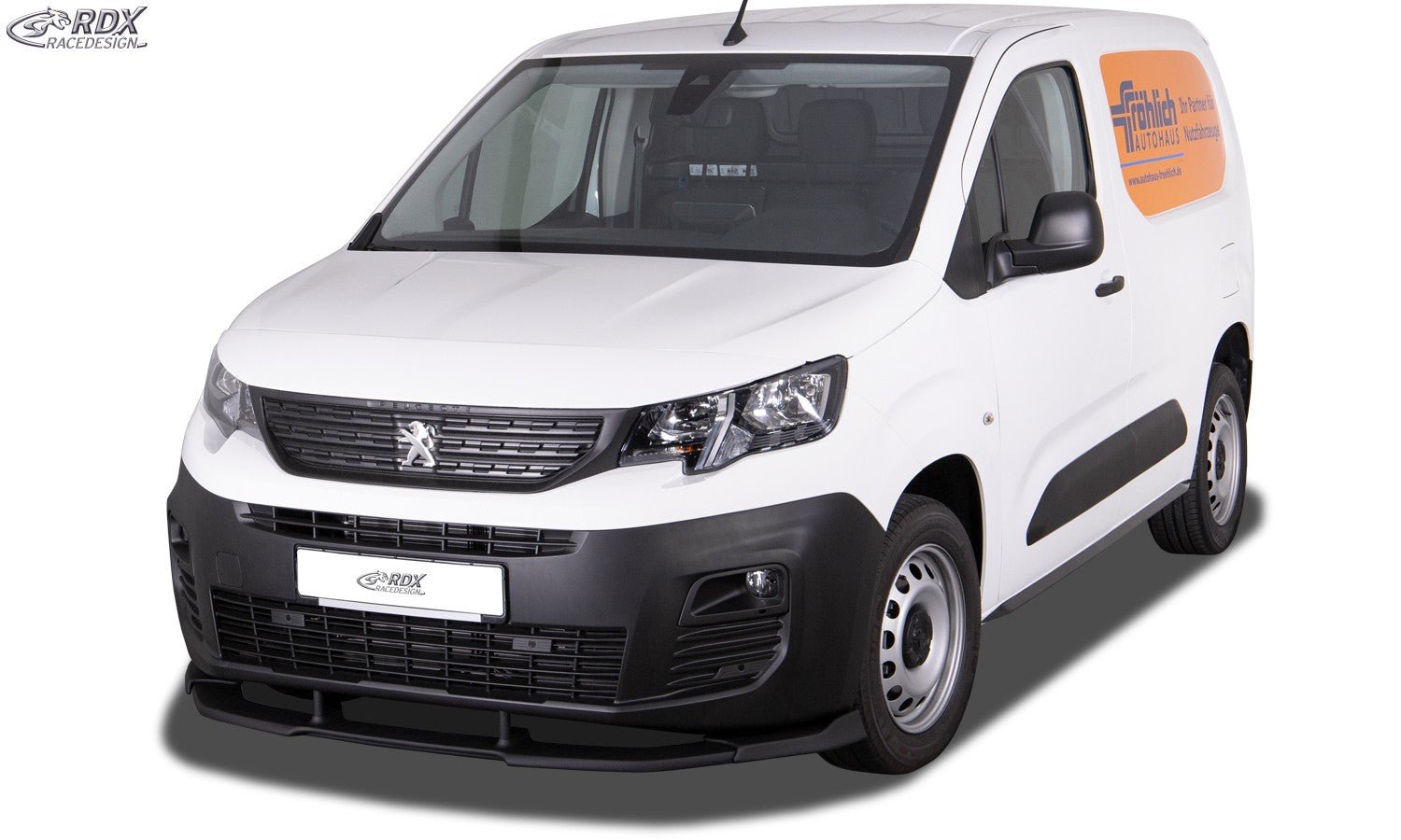 Spoiler avant RDX VARIO-X pour CITROEN Berlingo, PEUGEOT Partner & Rifter, OPEL Combo, TOYOTA ProAce City (Type E, 2018+) Séparateur de lèvre avant - KDMPARTS EUROPE TUNING STORE